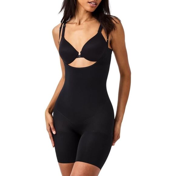 SPANX Other - SPANX, Power Open-Bust Mid-Thigh Bodysuit, large Black